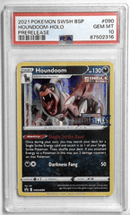 V1060: 2021: HOUNDOOM-HOLO: SWSH090: PRERELEASE: PSA 10: GEM MT: 87502316